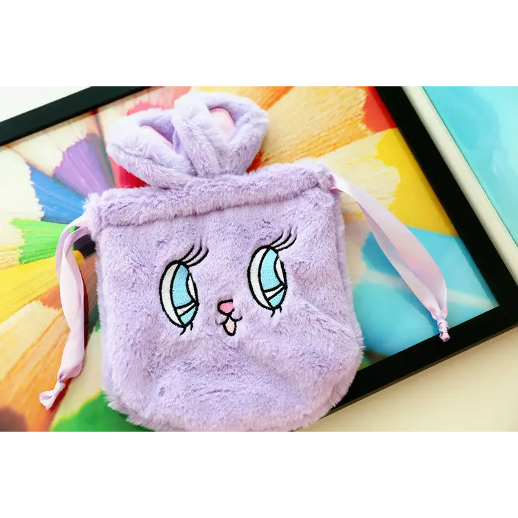 Kawaii Plush Bunny Bag for Pastel Princesses and Cosplay Events - Purple - Purse