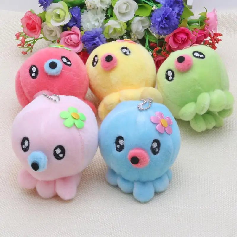 Kawaii Plush Octopus Keychain with Adorable Anime Eyes - Cosparty