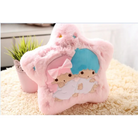 Kawaii Plush Pillow in Soft Pink with Adorable Designs - Plush