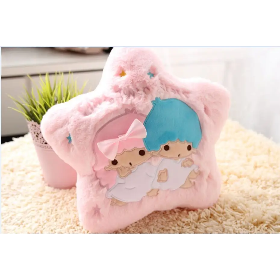 Kawaii Plush Pillow in Soft Pink with Adorable Designs - Plush