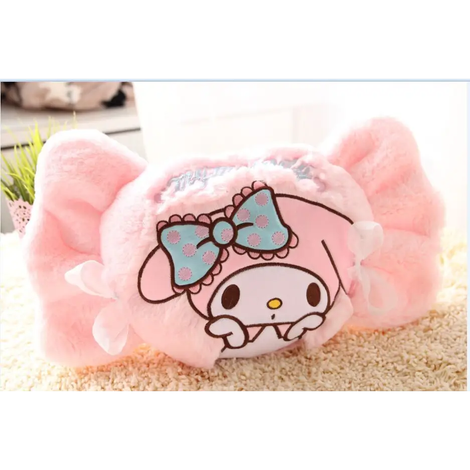 Kawaii Plush Pillow in Soft Pink with Adorable Designs - Plush