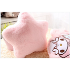 Kawaii Plush Pillow in Soft Pink with Adorable Designs - Plush