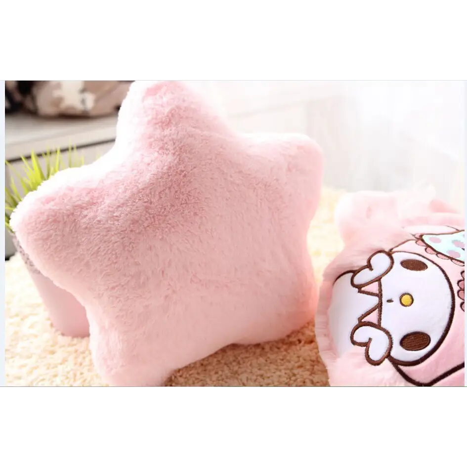 Kawaii Plush Pillow in Soft Pink with Adorable Designs - Plush