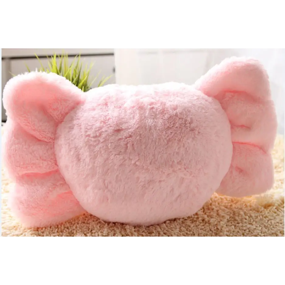 Kawaii Plush Pillow in Soft Pink with Adorable Designs - Plush