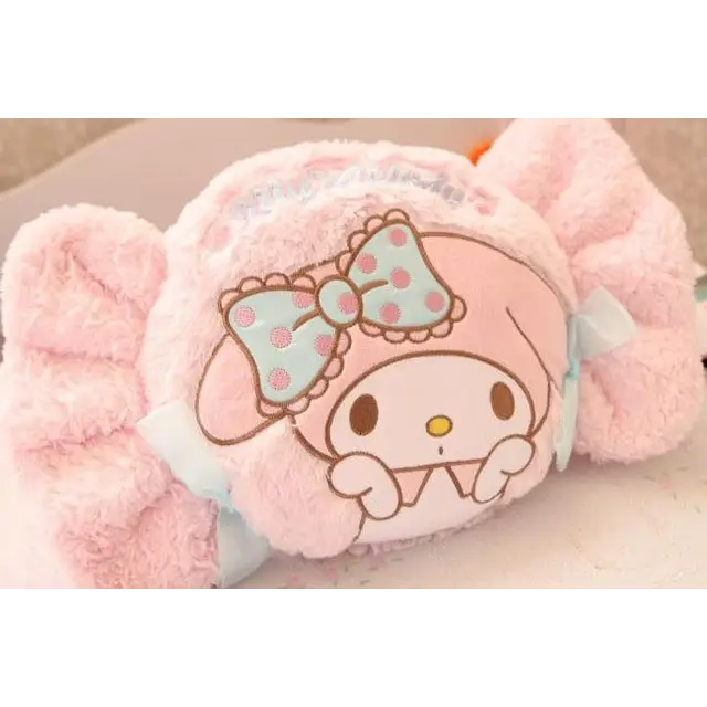 Kawaii Plush Pillow in Soft Pink with Adorable Designs - Plush