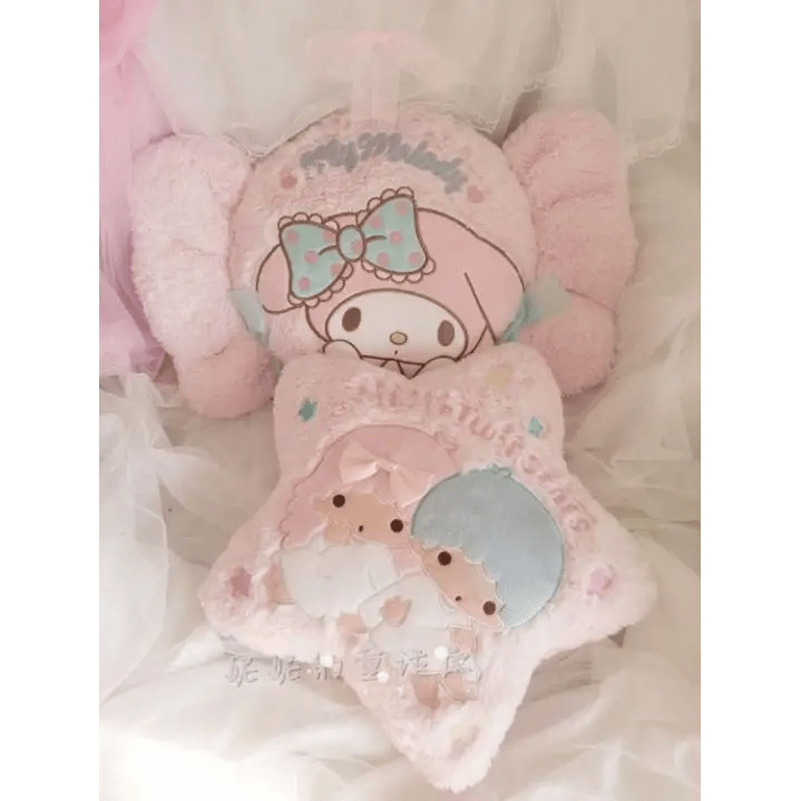 Kawaii Plush Pillow in Soft Pink with Adorable Designs - Cosparty