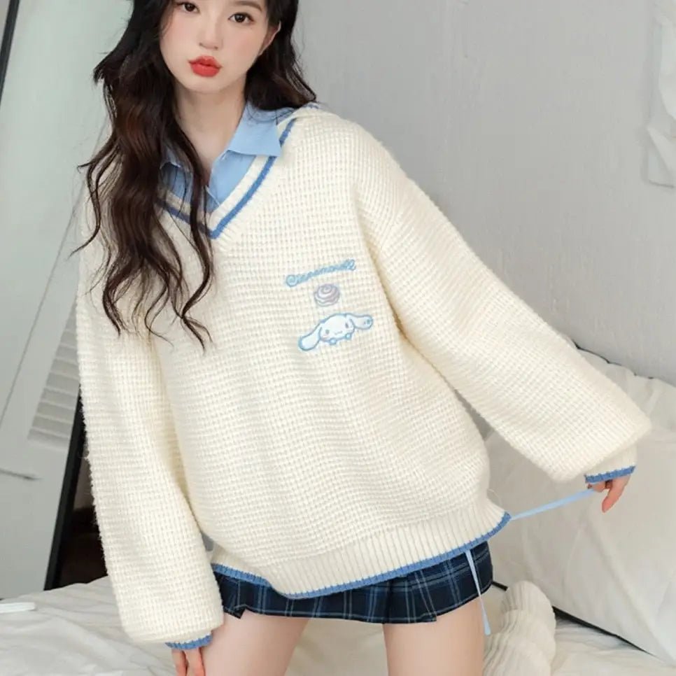 Kawaii Prepstar Sailor Pullover Sweater for Cute Cosplay Events - Cosparty