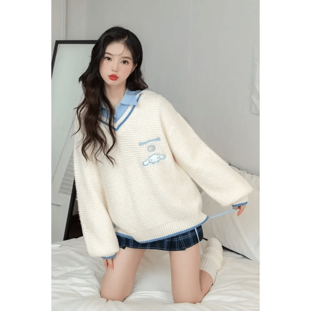 Kawaii Prepstar Sailor Pullover Sweater for Cute Cosplay Events - Cosparty