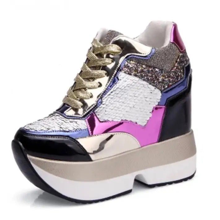 Kawaii Punk Rock Sequin Shoes Inspired by Harajuku Street Fashion - Cosparty