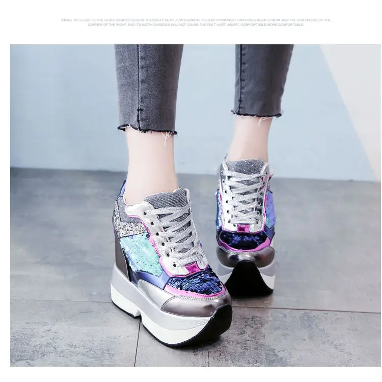 Kawaii Punk Rock Sequin Shoes Inspired by Harajuku Street Fashion - Shoes