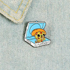 Kawaii Puppy Pizza Enamel Pin for Dog Lovers - enamel pin