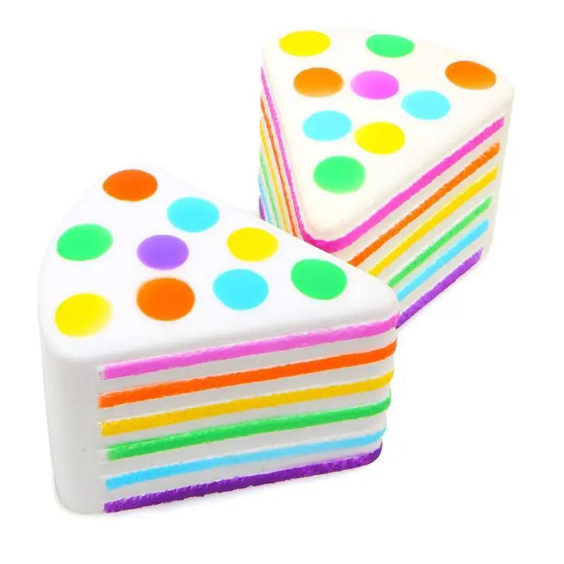 Kawaii Rainbow Birthday Cake Squishy Stress Reliever Toy - squishy