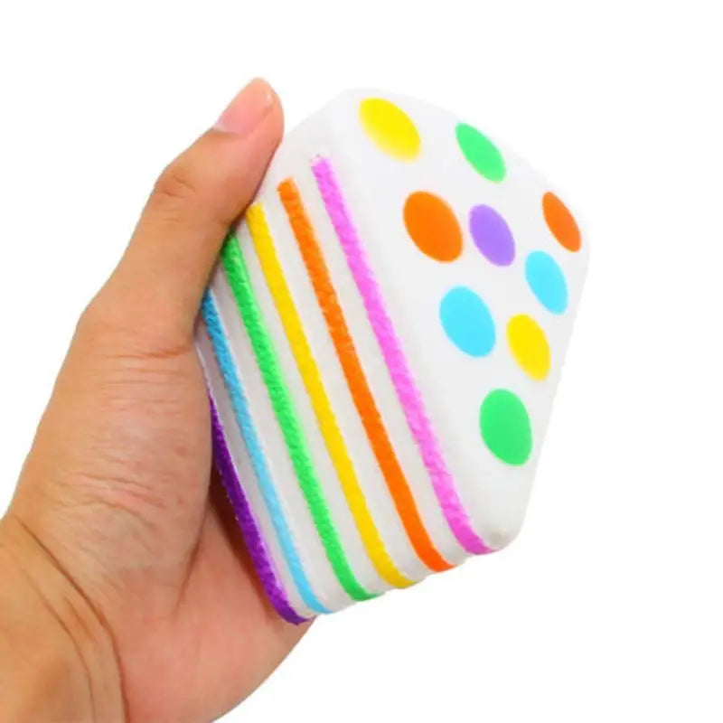 Kawaii Rainbow Birthday Cake Squishy Stress Reliever Toy - squishy