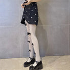 Kawaii Ribbon Embellished Fishnet Tights for Cosparties and Gothic Style - Cosparty