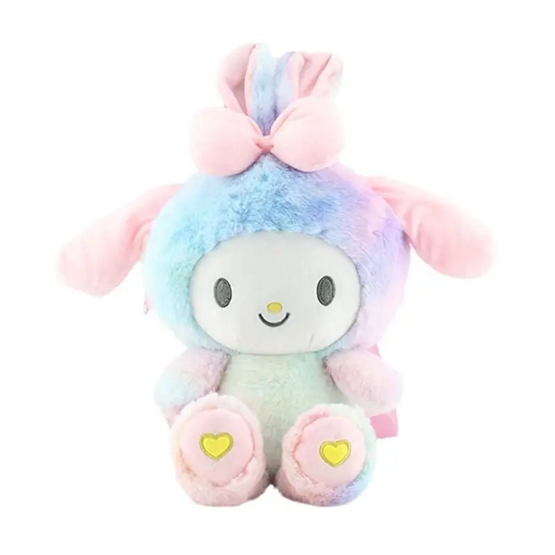 Kawaii Sanrio Character Plush Backpack with Ribbons and Embroidery - Cosparty
