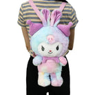 Kawaii Sanrio Character Plush Backpack with Ribbons and Embroidery - Cosparty
