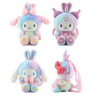 Kawaii Sanrio Character Plush Backpack with Ribbons and Embroidery - Backpack