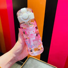 Kawaii Sanrio Water Bottle with Flip Top and Straw - water bottle