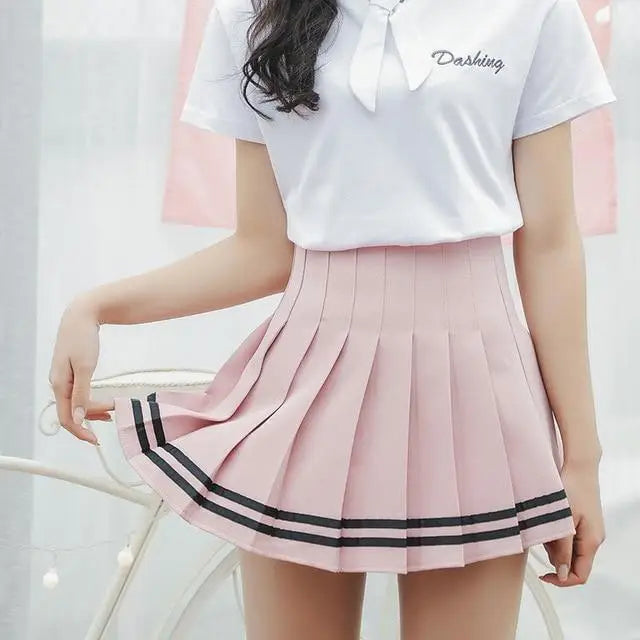 Kawaii School Girl Tennis Skirt with Perfect Pleating - skirt