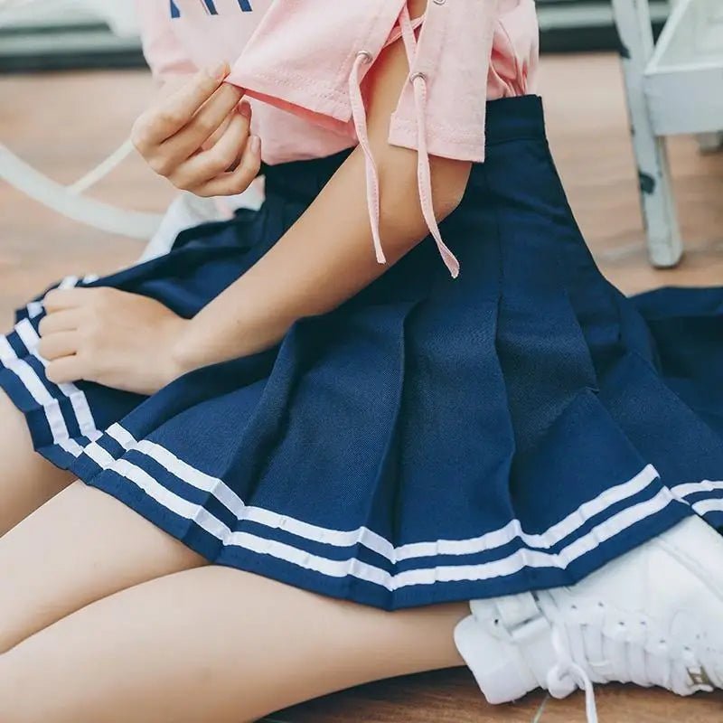 Kawaii School Girl Tennis Skirt with Perfect Pleating - Cosparty