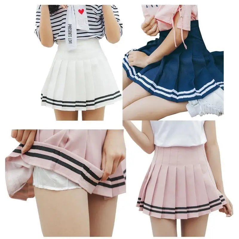 Kawaii School Girl Tennis Skirt with Perfect Pleating - Cosparty