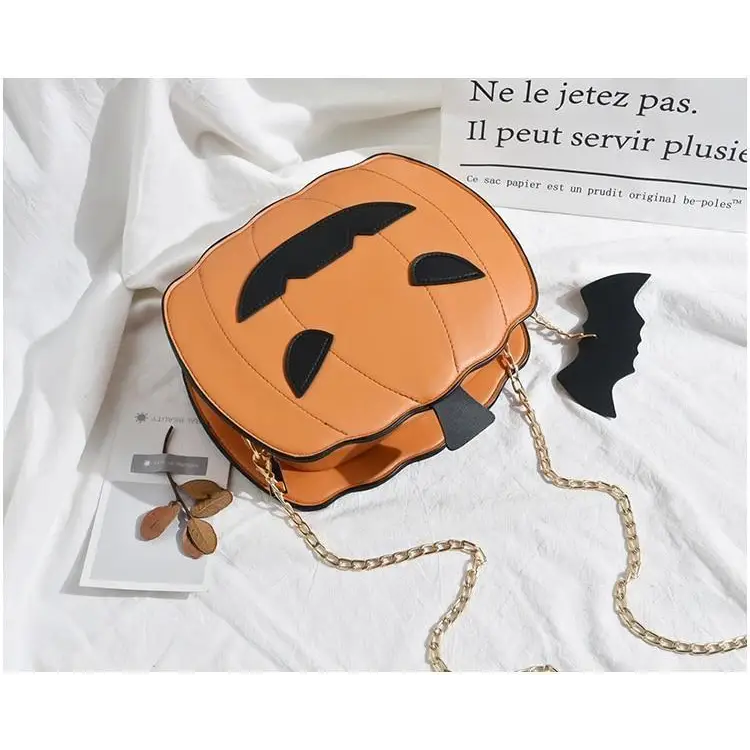 Kawaii Spooky Jack-O-Lantern Pumpkin Bag in New Condition - purse