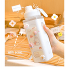 Kawaii Square Bunny and Bear Water Bottles for Stylish Hydration - Cosparty