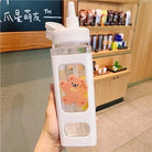 Kawaii Square Bunny and Bear Water Bottles for Stylish Hydration - Cosparty