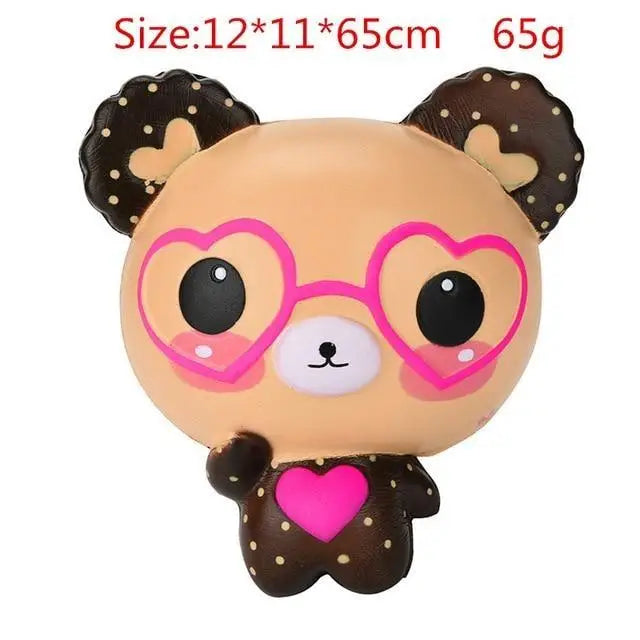 Kawaii Squishies (40+ Styles) - 12cm Bear With Glasses - squishy