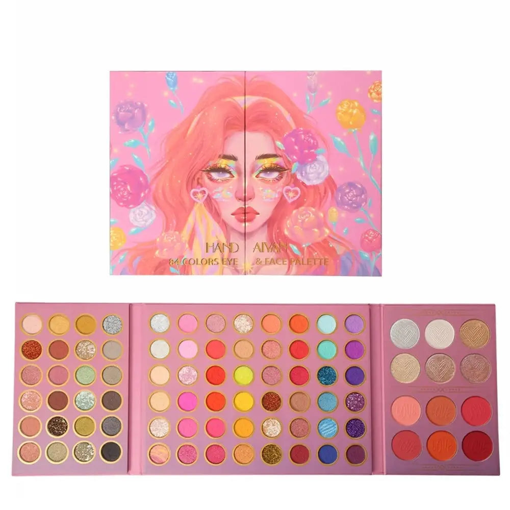 Kawaii Star Girl Ultimate Makeup Palette with 84 Pans - bag