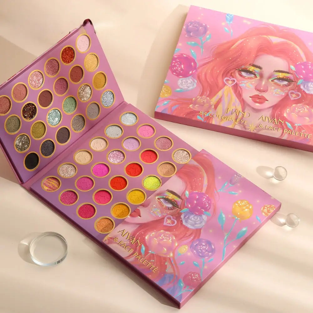 Kawaii Star Girl Ultimate Makeup Palette with 84 Pans - bag