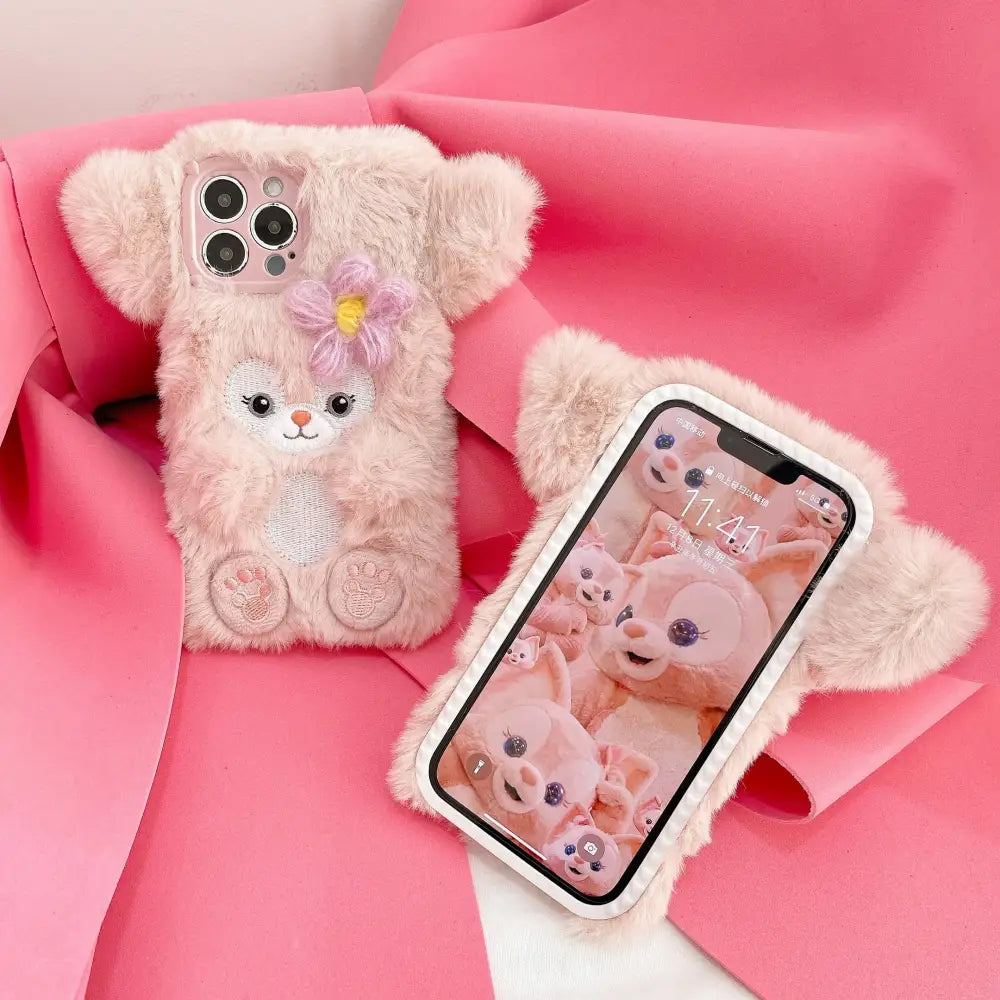 Kawaii Stellalou Inspired Fluffy iPhone Case for Cute Lovers - Phone Case