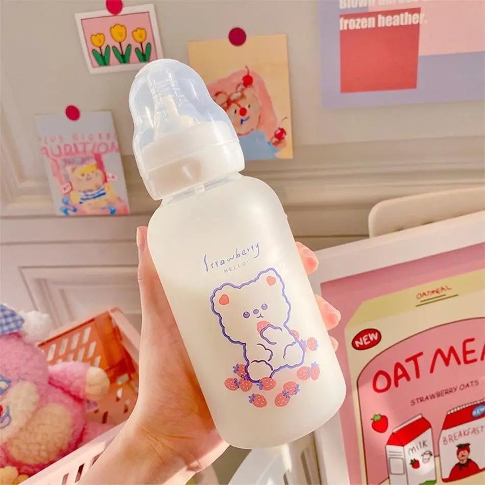 Kawaii Strawberry Bear Sippy Cup in Adorable Designs - Cosparty