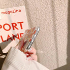 Kawaii Strawberry iPhone Case in Transparent Jelly Pink Chibi Moon Design - Cosparty