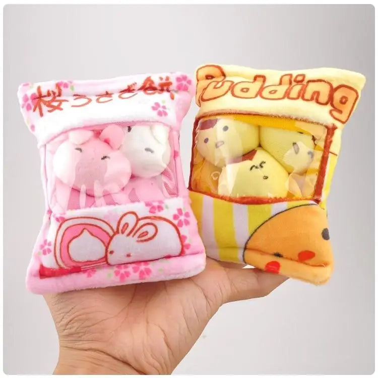 Kawaii Stuffies Inside with Adorable Baby Chicks and Pink Baby Buns - stuffed animal