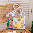 Kawaii Summer Beach Tote Bag in New Condition with Cute Animal Designs - Cosparty
