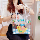 Kawaii Summer Beach Tote Bag in New Condition with Cute Animal Designs - Cosparty