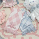 Kawaii Tartan Scarves in Blue Cinnamoroll and Pink My Melody Patterns - scarf