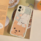 Kawaii Teddy Bear and Bunny Rabbit iPhone Case with Happy Every Day Design - Phone Case