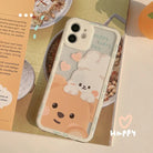 Kawaii Teddy Bear and Bunny Rabbit iPhone Case with Happy Every Day Design - Cosparty