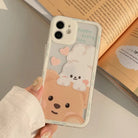 Kawaii Teddy Bear and Bunny Rabbit iPhone Case with Happy Every Day Design - Cosparty
