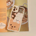 Kawaii Teddy Bear and Bunny Rabbit iPhone Case with Happy Every Day Design - Cosparty