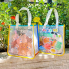 Kawaii Teddy Bear and Gummy Bear Transparent Tote Bag - bag