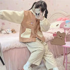 Kawaii Teddy Bear Thick Winter Hoodie for Ultimate Cuteness - Cosparty