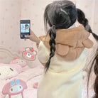 Kawaii Teddy Bear Thick Winter Hoodie for Ultimate Cuteness - Cosparty