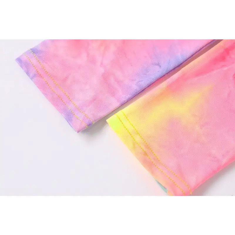 Kawaii Tie - Dye Rainbow Onesie with Snap Crotch and Subtle Turtleneck - Cosparty