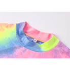 Kawaii Tie - Dye Rainbow Onesie with Snap Crotch and Subtle Turtleneck - Cosparty
