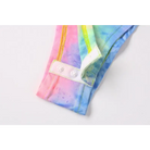 Kawaii Tie-Dye Rainbow Onesie with Snap Crotch and Subtle Turtleneck - onesie