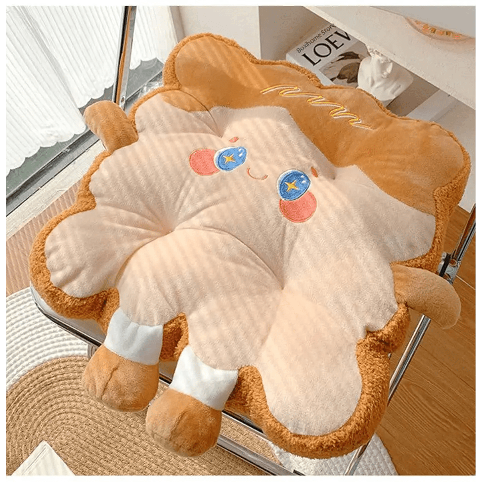 Kawaii Toast Pillow for Cozy Gaming Comfort - Cosparty