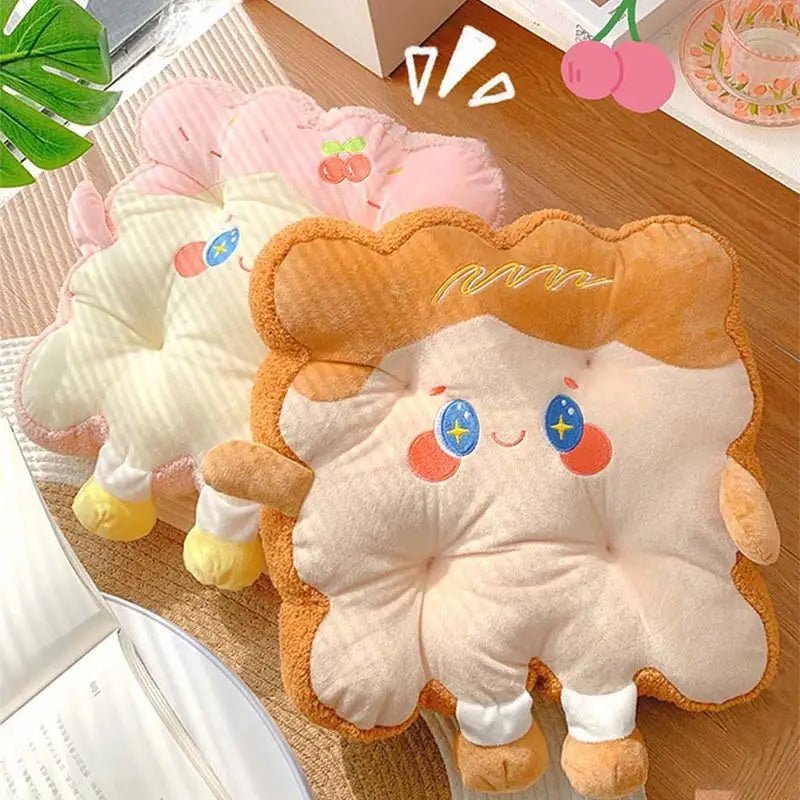 Kawaii Toast Pillow for Cozy Gaming Comfort - Cosparty